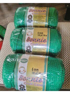 Bonnie 3 Macrame Cord 6mm 100 yd Lengths 90M Knotting Craft Crocheting Knitting